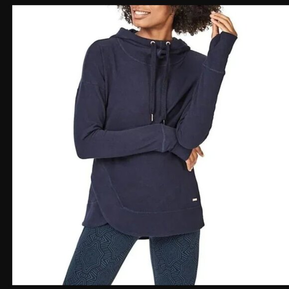 Sweaty Betty Escape Luxe Hoodie Navy Blue Medium Sweatshirt - Picture 1 of 6